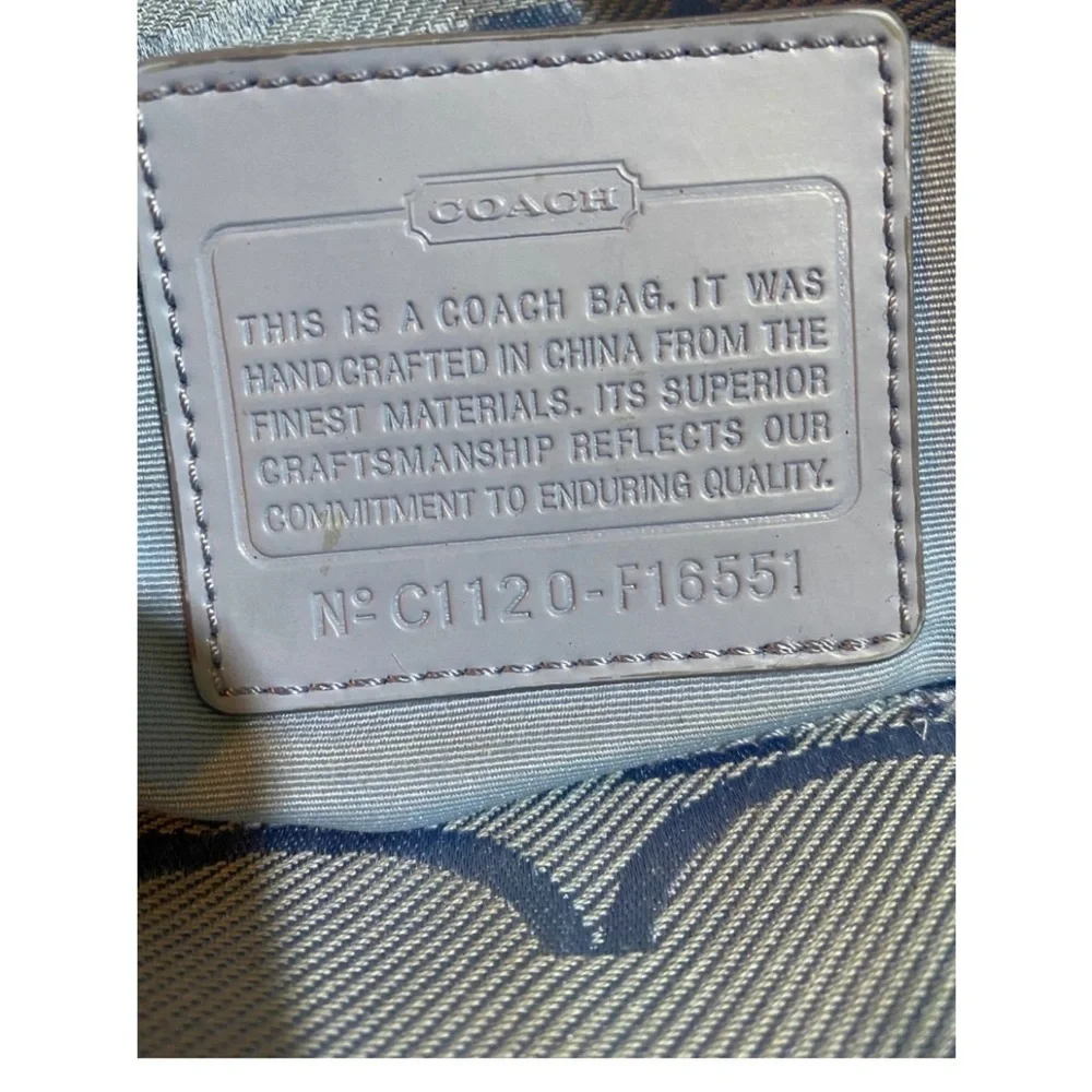 Coach CC signature print canvas satchel handbag
